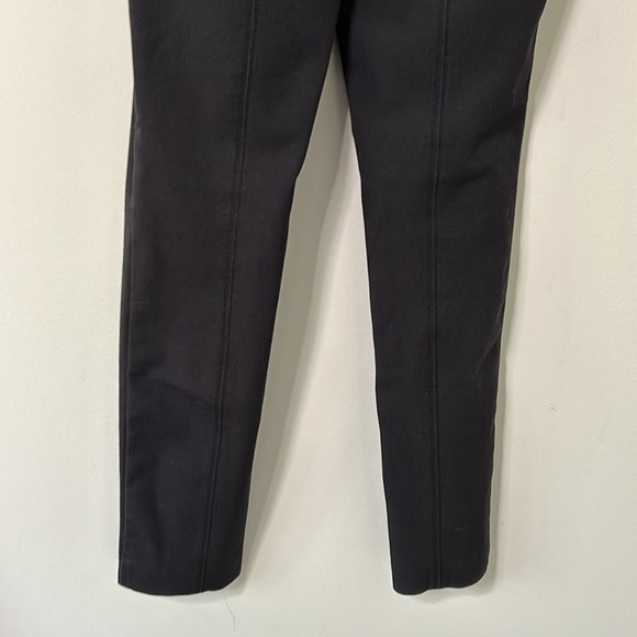 Anthropologie Pant The Essential High Rise Skinny Split Front Black Stretch Sz 2 - Picture 7 of 14